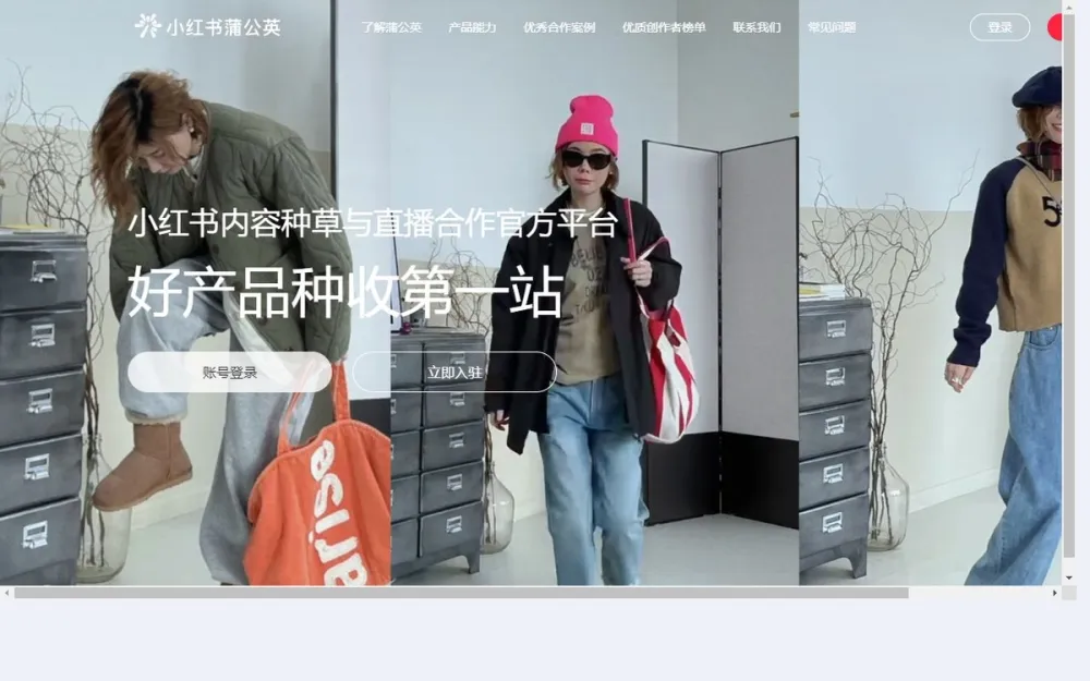 Screenshot of Xiaohongshu Advertising Platform (JuGuang)